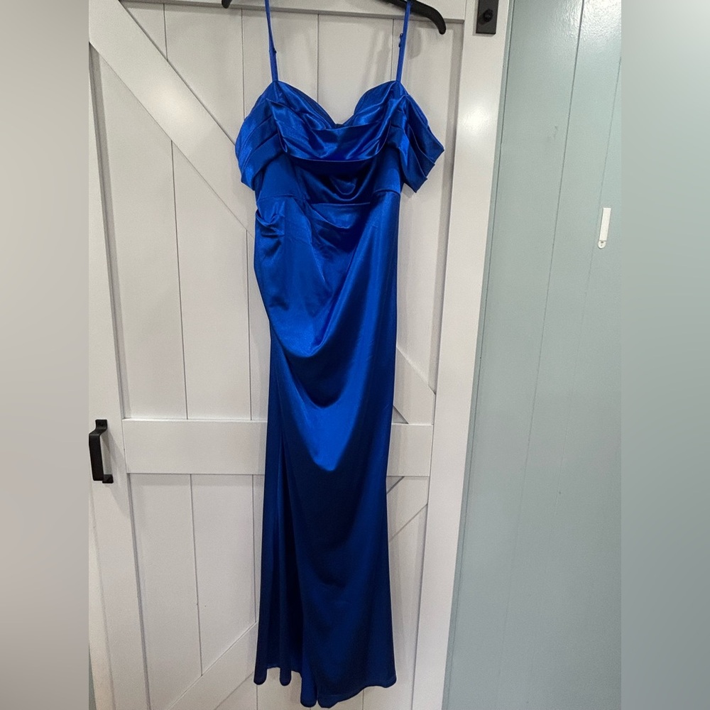 Royal blue Size 12 SHEIN formal dress with slit $35.00 never worn